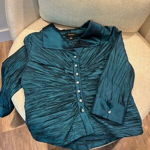 R&M Richards Silk Blue Jacket Blouse 🌌